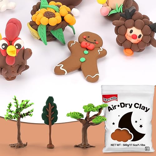 Miniatura 3 de Ifergoo Arcilla para modelar marrón, cosplay moldeable, secado al aire, arcilla de moldeo blanda para proyectos de arte y manualidades para adultos,