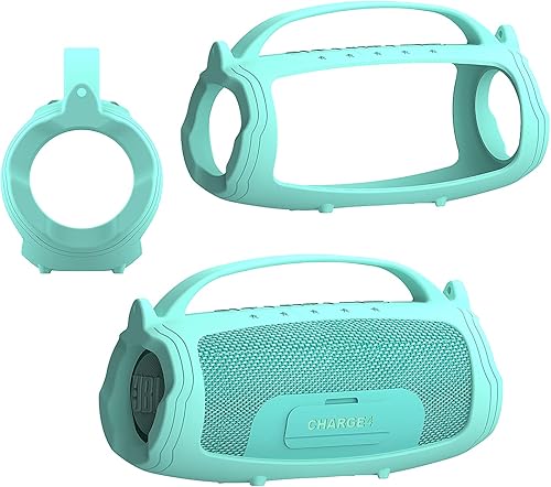 Miniatura 4 de Funda de silicona compatible con altavoz Bluetooth portátil JBL Charge 4Charge 5, funda suave para altavoces Bluetooth JBL Charge 45 (solo caja)