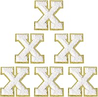 Vista 132 de 6 piezas de parches de letras de chenilla autoadhesivas, parches de letras preppy de 2 pulgadas para bolsos, ropa y sombreros, grandes pegatinas