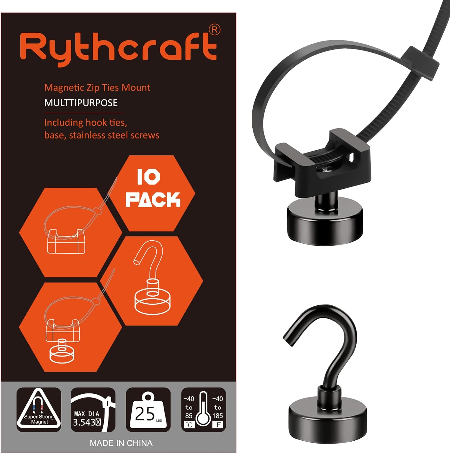 Cable Zip Ties Base Saddle Type Mounts, 25Lbs