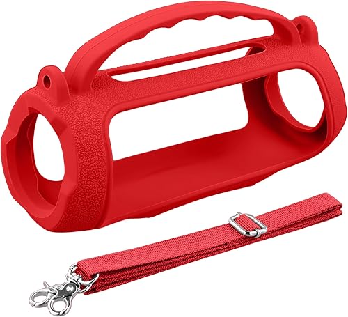 Miniatura 19 de Funda de silicona compatible con JBL Charge 5 portátil impermeable Bluetooth altavoz (funda de silicona negra) Negro cubierta,azul