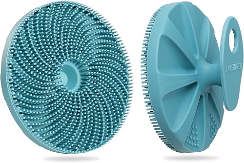 Miniatura 1 de INNERNEED Cepillo de ducha exfoliante y masajista de silicona de grado alimenticio, herramienta de baño más higiénica, para todo tipo de piel,