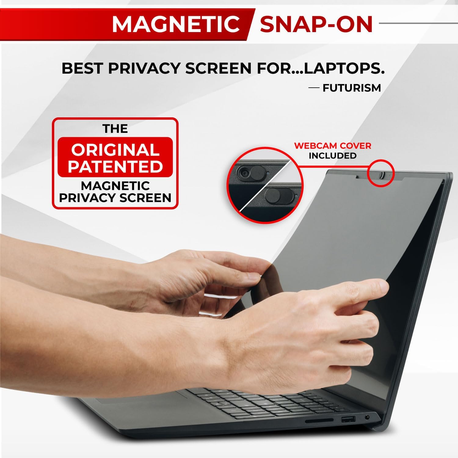 Magnetic Laptop Privacy Screen 14 Inch 16:10 - Patented Removable Laptop Privacy Filter Shield and Protector