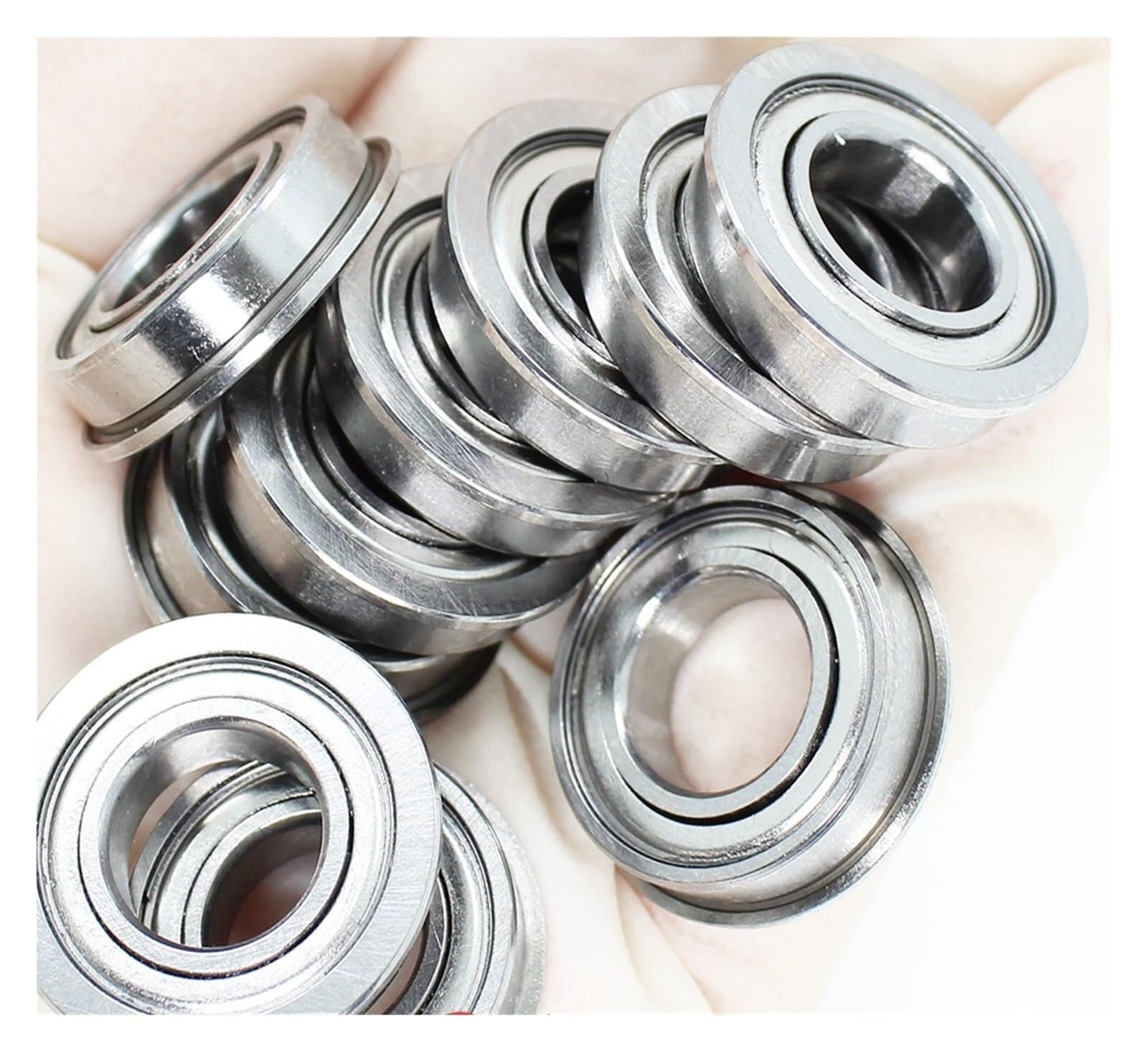 Abgedichtete Lager, F6200ZZ Flanschlager 10 x 30 9 mm ABEC-5 4 Stück doppelt geschirmte tiefe Nut mit Flansch F6200 Z ZZ Kugellager F6200-2Z F6200Z