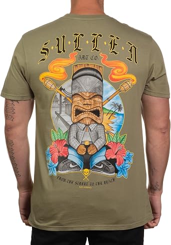 Sullen Mens Tiki Cholo Choloha Series Tattoo Lifestyle Artist Graphic Premium Short Sleeve Tee