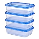 YVCDFRE (Pack of 2) 5.23 Cup Plastic Rectangular Food Storage Containers