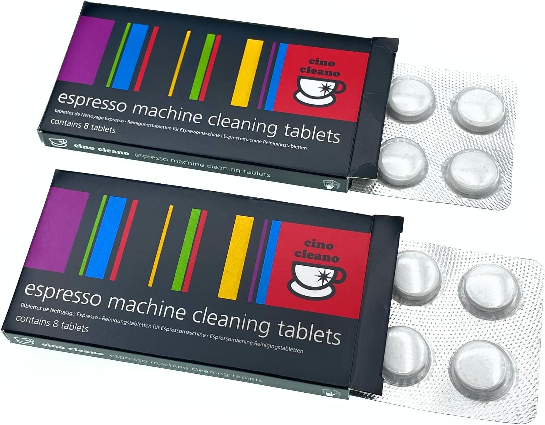 Cino Cleano Espresso Machine Cleaning Tablets, 16 Count (Limited Edition)