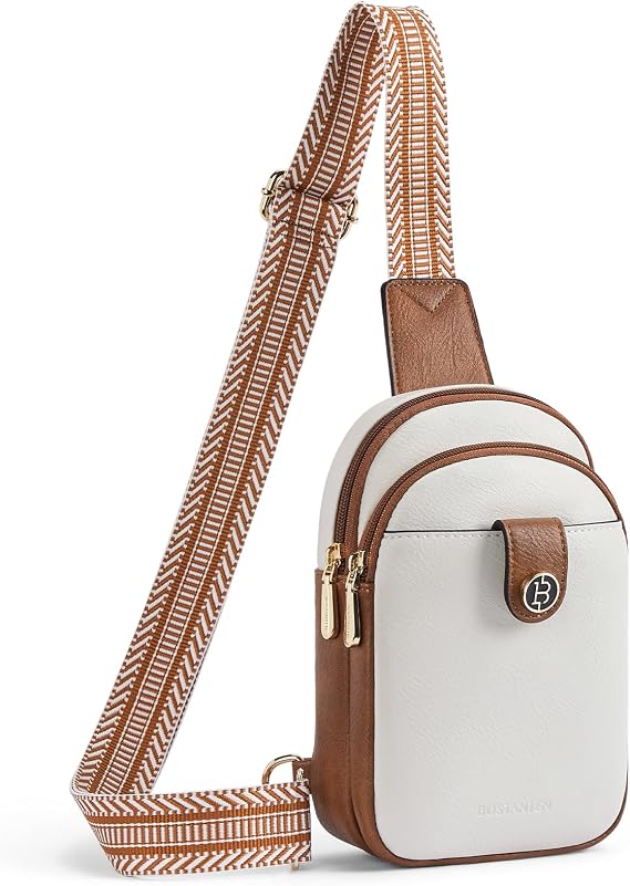 BOSTANTEN Sling Bag Crossbody Bags for Women Trendy Crossbody Purse Leather Chest Bag