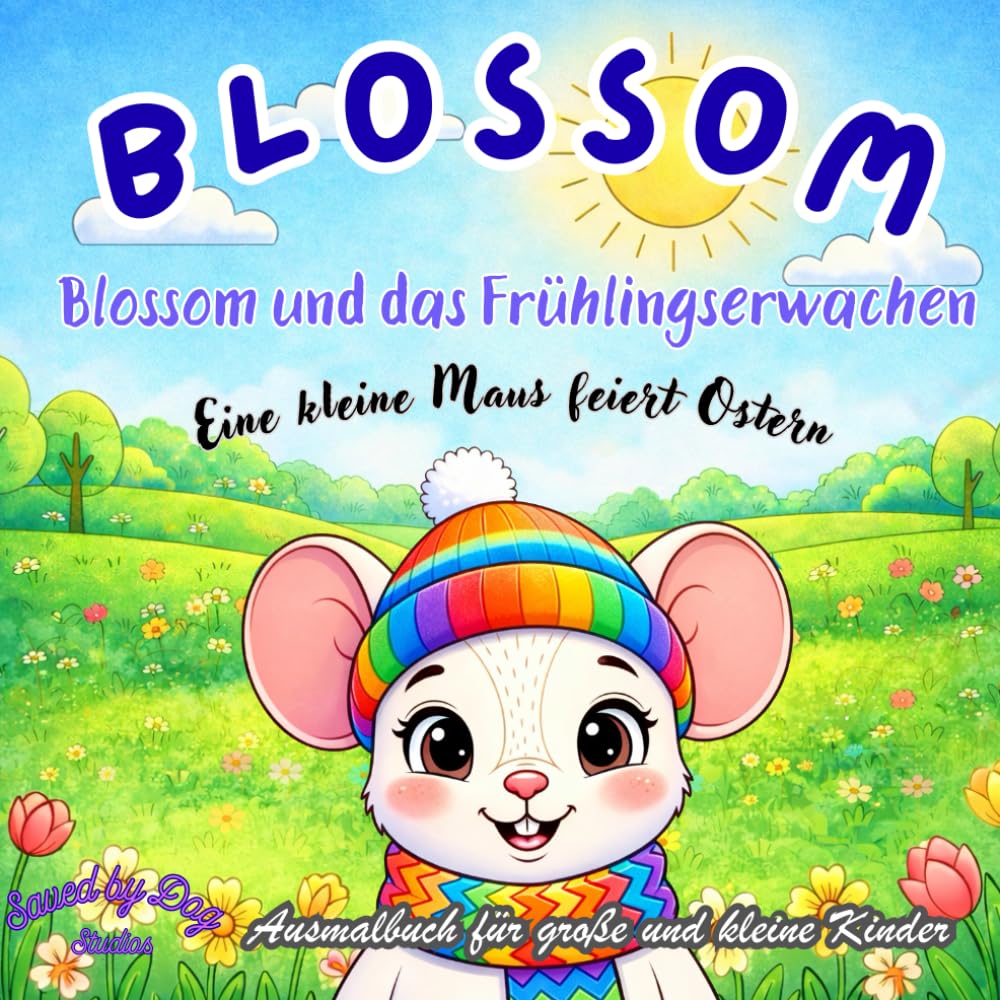 BLOSSOM UND DAS FRÜHLINGSERWACHEN - Frühlings-und Oster-Ausmalbuch für Kinder ab 4 Jahren: Eine kleine Maus feiert Ostern-für Kinder ab 4 Jahren (BLOSSOM-Die Jahreszeiten-Ausmalbücher)