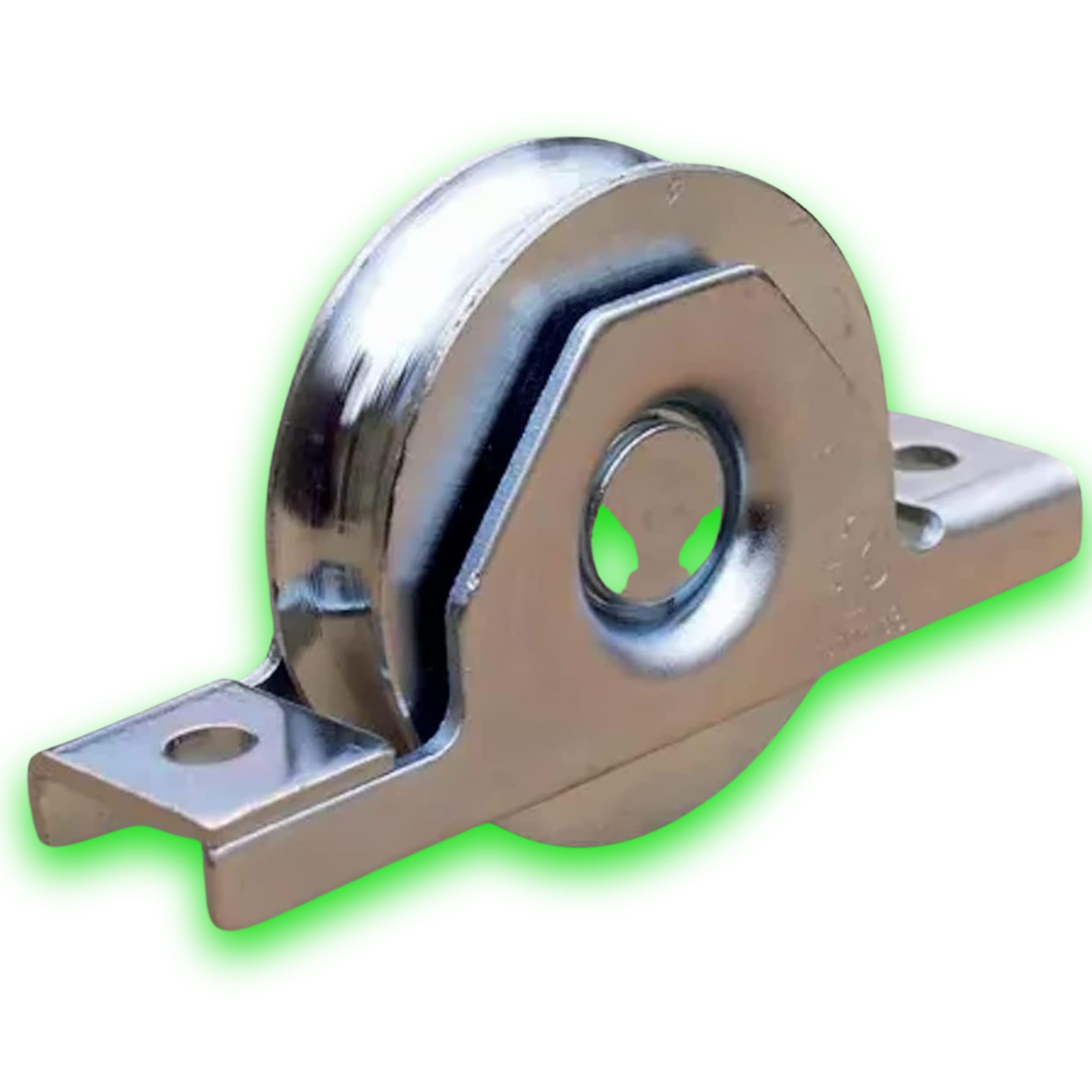 DECO FER FORGE- Roue Galet de Portail Coulissant Rainure Gorge Ronde en U- Roulette Portail Coulissant A Encastrer- Diamètre Roue Ø 80 mm Support 200 kg- Roulette Charge Lourde- Pour Porte Coulissante