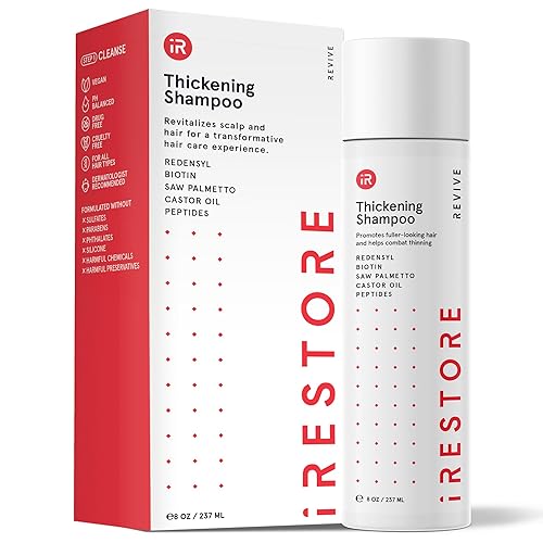 iRestore Champú antiadelgazante champú de biotina para el crecimiento del cabello champú antipérdida de cabello para hombres y mujeres champú