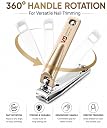 Heavy Duty Toenail Clippers for Thick Nails, Wide Jaw Stainless Steel Toe Nail Cutter with Built-in Nail File, Sharp Curved Blade, Anti-Slip Grip, Professional Nail Cutter for Men & Women, Box Pack Of 2 gallery image