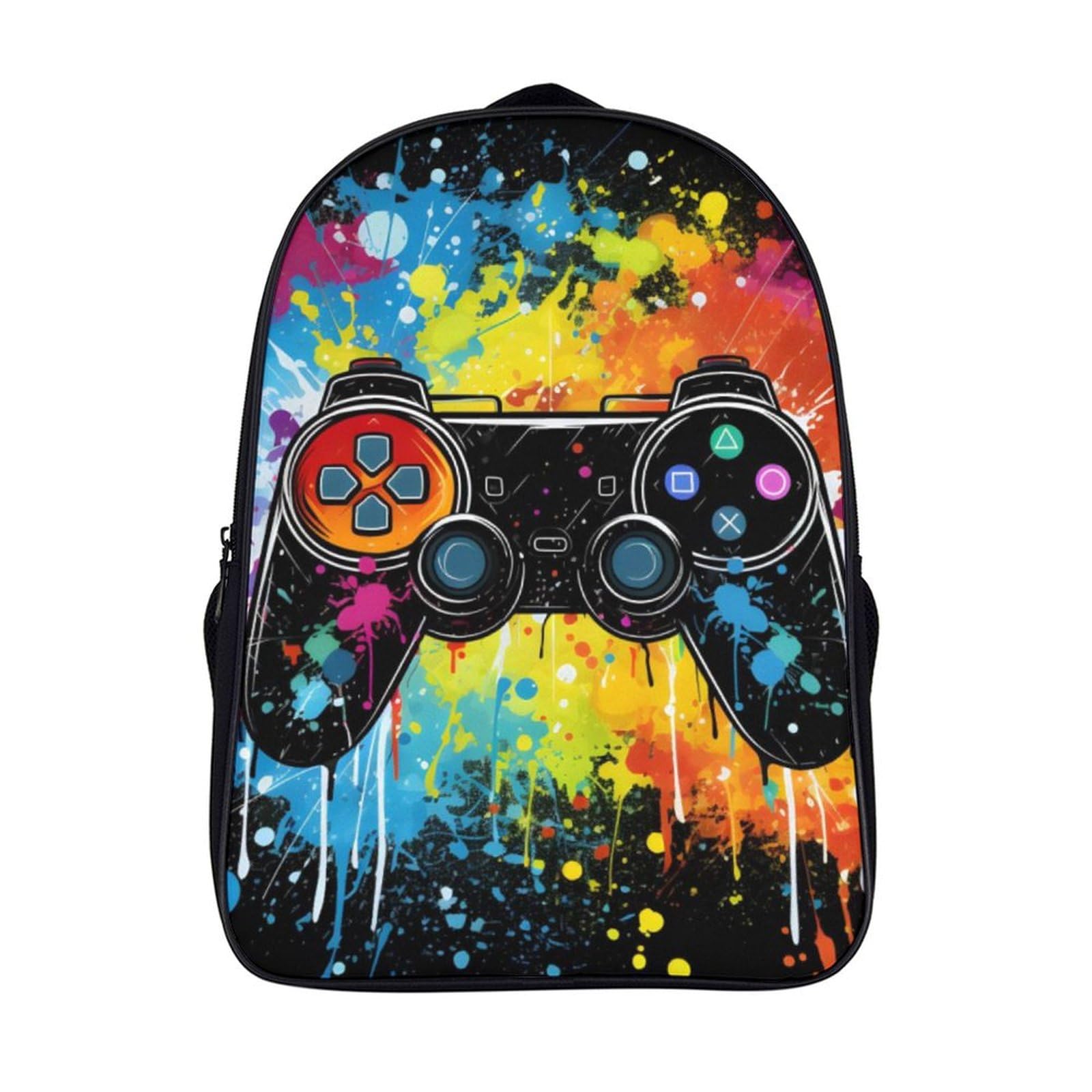 Mochila escolar de videojuegos con espalda acolchada contra el peso 7