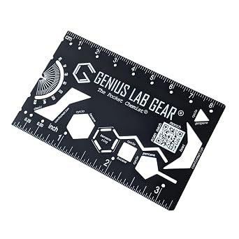 Pocket Chemist Organic Chemistry Stencil Template Small 3 Inch Metal Ruler