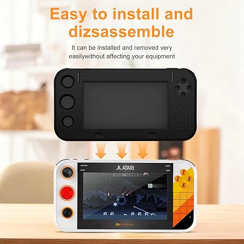 Miniatura 4 de Funda para Atari Gamestation Go,NOUKAJU Game Console Case,Anti-Drop,Scratch,Shock,Funda protectora de silicona para Atari Gamestation Go Game