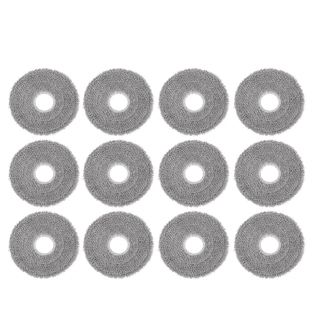 Qklyxr robot vacuum mop cloth Mop Cloth Dust Bags, for Xiaomi, for 5 Pro/ Ov21cn Robot Vacuum Hepa Filter Side Brush Main Bag Filters Replacement Part(12pcs Mop Cloth)