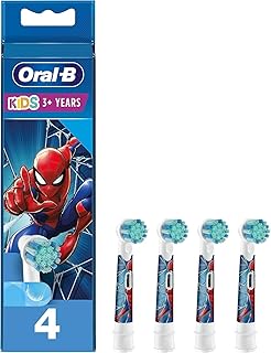 ブラウン Oral-B オーラルB 替えブラシ キッズ 子供用 やわらかめブラシ スパイダーマン 4本組 [並行輸入品]