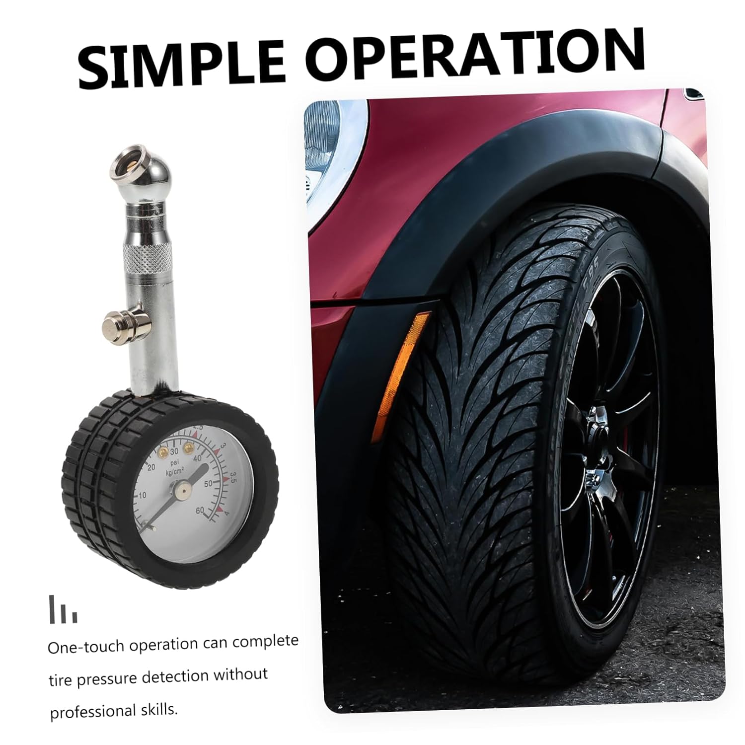 Portable Tyre Pressure Gauge Multifunctional Display Accurate Auto Monitor for Cars Suvs and Motorcycles Real Pressure Readings for Safe Driving