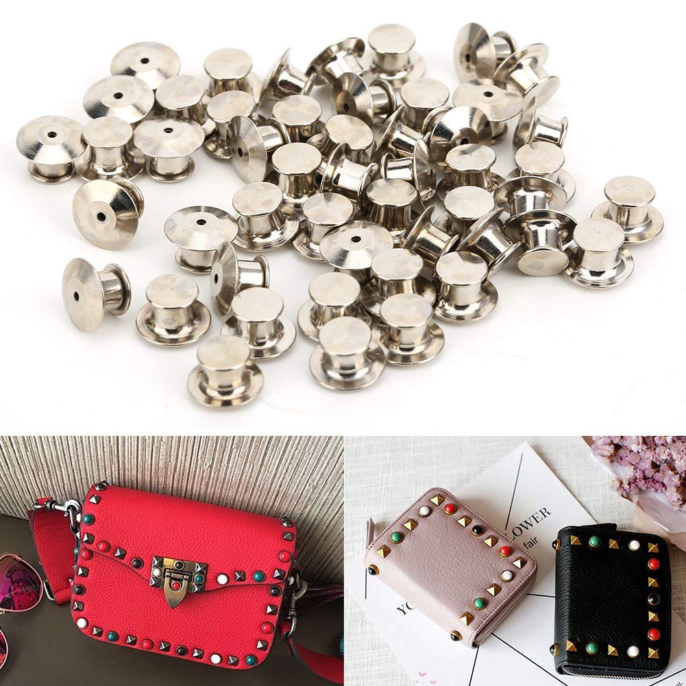 20 Stück Sicherungsstift-Rückseiten Metall - Für Abzeichen & Namensschilder