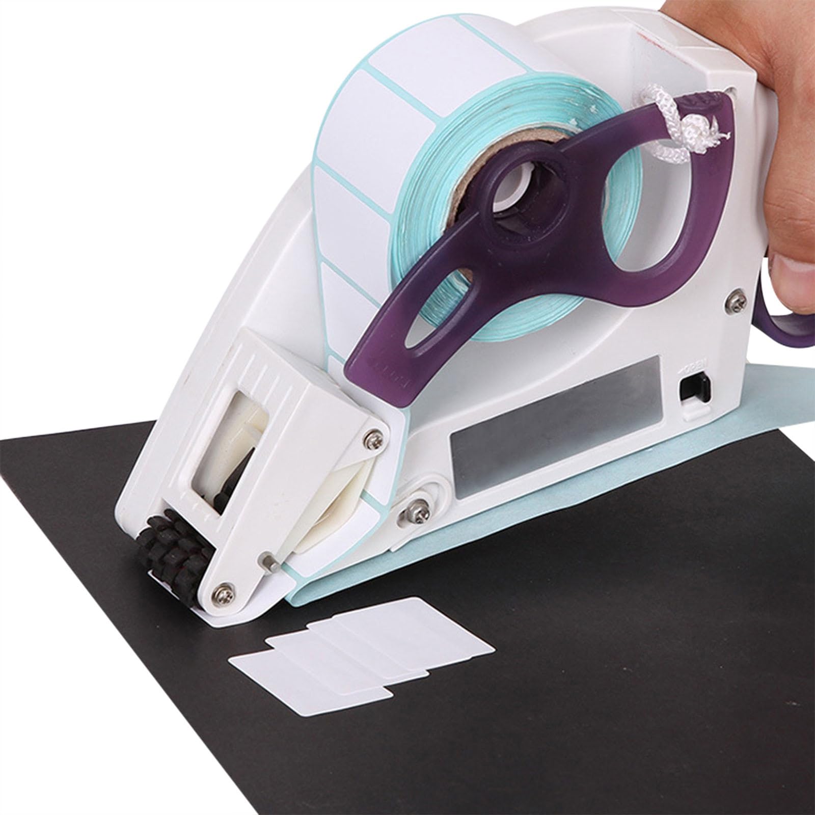 Etichettatrice manuale compatta per etichette 20-80mm ampia macchina di marcatura semi-automatica per prodotti, pubblicità