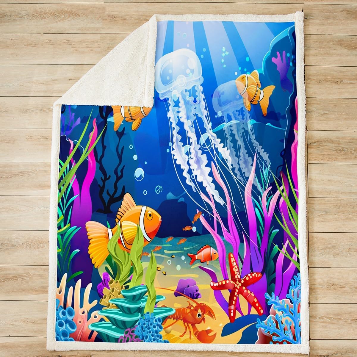 Dive into Comfort: The Adorable Kids Cartoon Jellyfish Plush Throw Blanket Review
