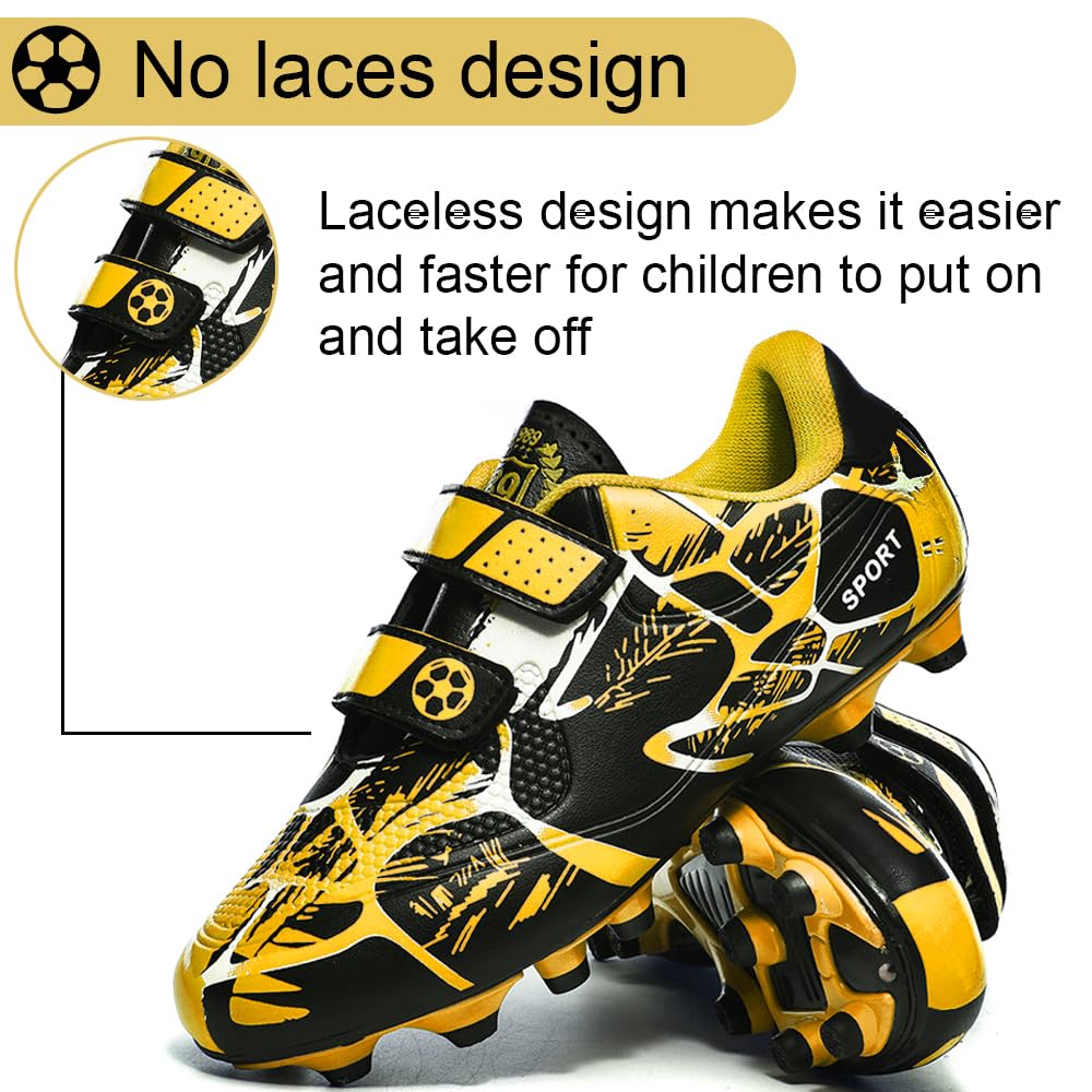 Scarpe da Calcio Ragazzi Ragazze Scarpe da Allenamento Bambini Spike Antiscivolo Traspiranti per Esterni Sportivo Sneakers Unisex 28-37EU