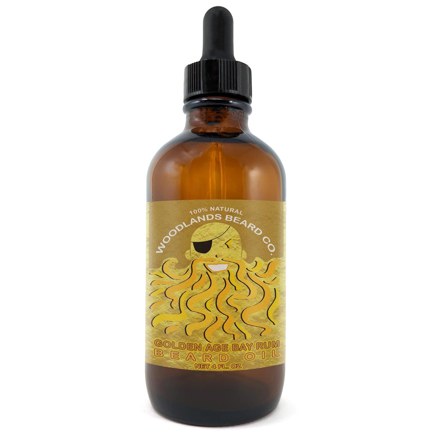 Golden Age Bay Rum Scent Beard Oil - Spicy Aroma of the Caribbean (4 oz.)