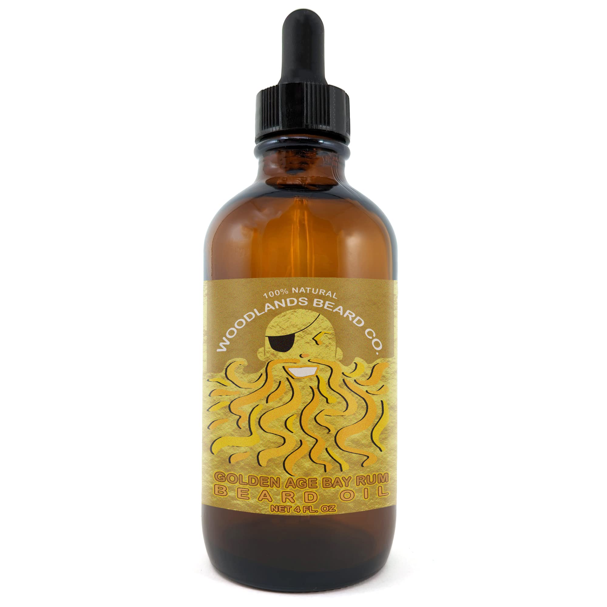 Golden Age Bay Rum Scent Beard Oil - Spicy Aroma of the Caribbean (4 oz.)
