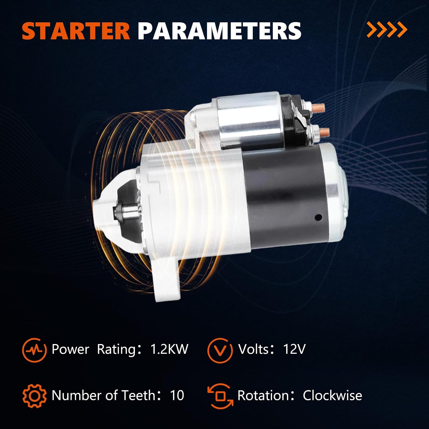 17939 Starter New for 2005-2010 Grand Cherokee & 2006-2010 Commander V6 3.7L - Replaces# 17939N, 56044734AA, M000T31471, M0T31471, M0T31471ZC