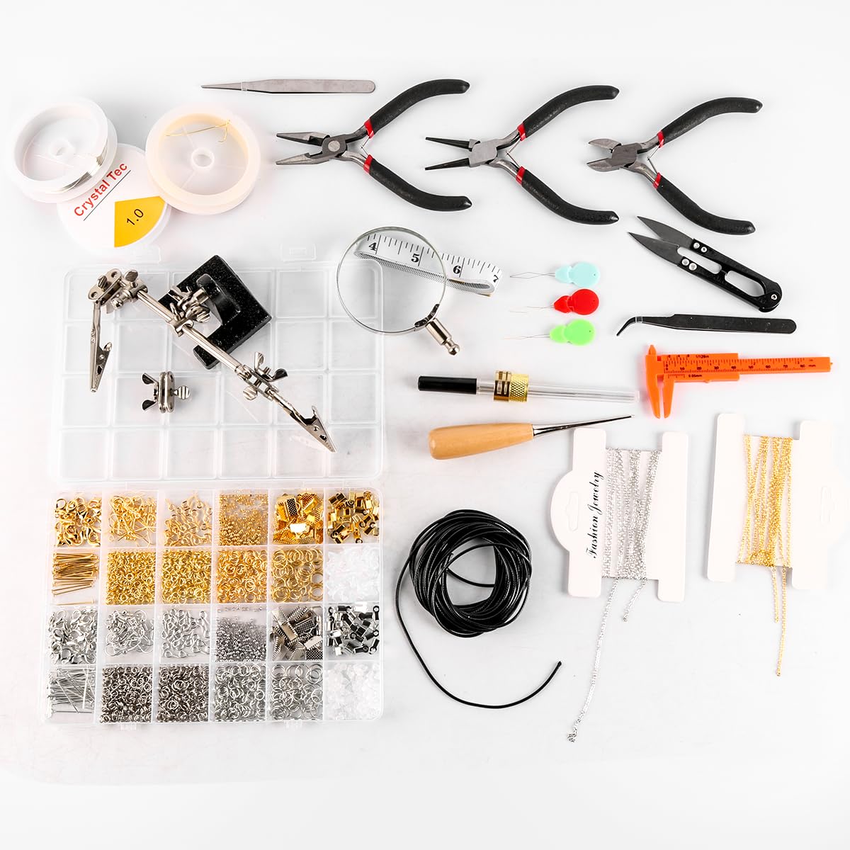 Sarini Set di Strumenti per Gioielli Fai-da-Te Kit di Forniture per creazione di Gioielli Strumenti e Forniture per creazione e Riparazione di Gioielli Set Essenziale per creazione di Gioielli