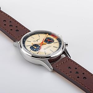 Amazon.com: Sugess Chrono Hertiage SUCHP005Z Brown Racing Leather
