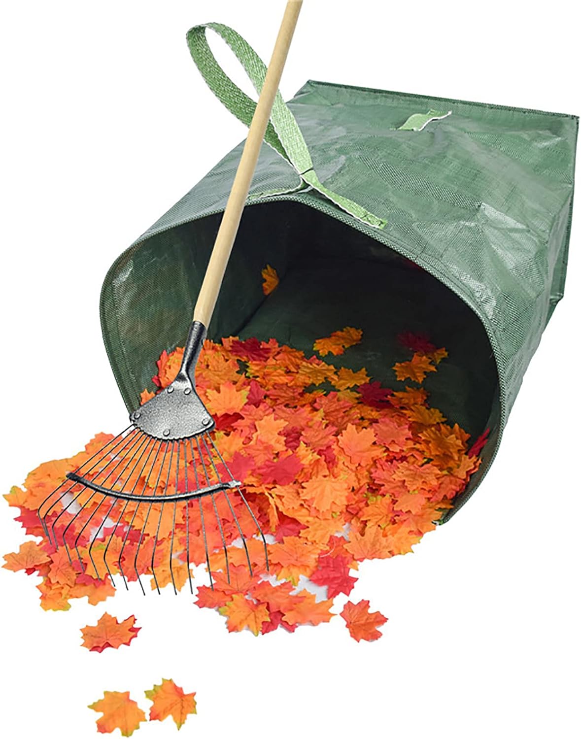 Garden Sacks, Reusable Waste Bags With 1 Pair Of Gardening Work Gloves, Heavy Duty Handles