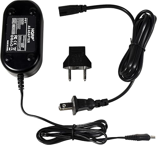 HQRP Adaptador de corriente alterna compatible con Canon VIXIA HF R100, VIXIA HF R11, ZR800, ZR830, Legria HF-R16 HF-R17 HF-R18 HF-R106 Camcorder