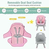 Vista 3 de HONEY JOY Silla alta 8 en 1 para bebé, silla alta convertible para bebés y niños pequeños/juego de mesa y silla/mesa de bloques de construcción