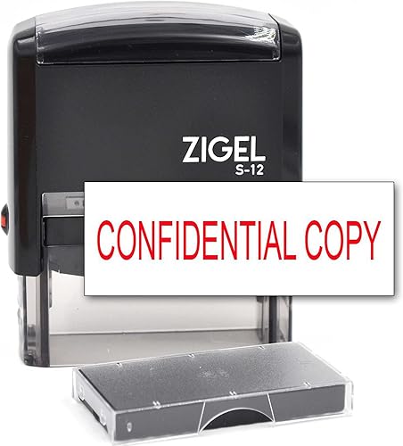 ZIGEL - Sello de dirección de retorno personalizado, sello de goma autoentintado, 1 línea, elige entre 15 colores de tinta