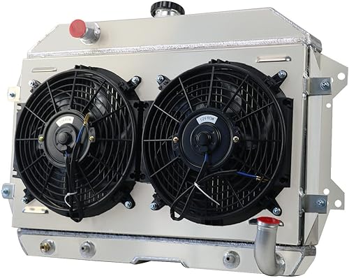 Miniatura 2 de Cubauto Radiador de aluminio de 3 filas para Nissan Datsun 1970-1974 240Z 260Z 2.42.6L 1971 1972 1973, radiador de aluminio con kit de relé de