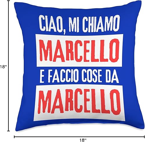 Miniatura 5 de Marcello Idea Regalo Personalizzata con Nome Ciao Sono Faccio Cose Da Marcello Personalizzato - Almohada personalizada, 16 x 16 pulgadas, multicolor