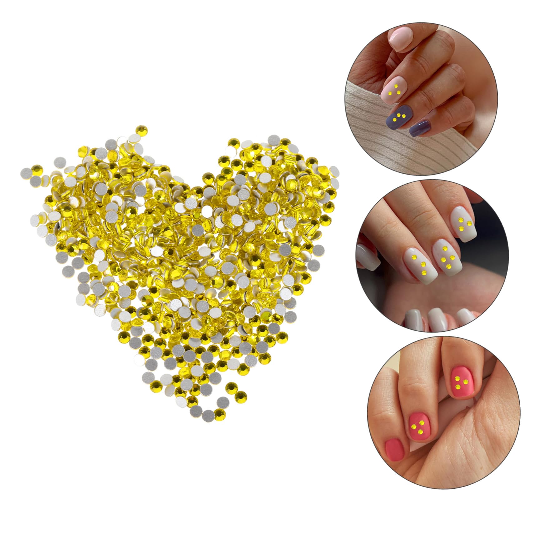5 Set Di Accessori Per Nail Art Con Strass Flatback Forniture Per Manicure Decorazioni Per Unghie 2880 Pezzi*5