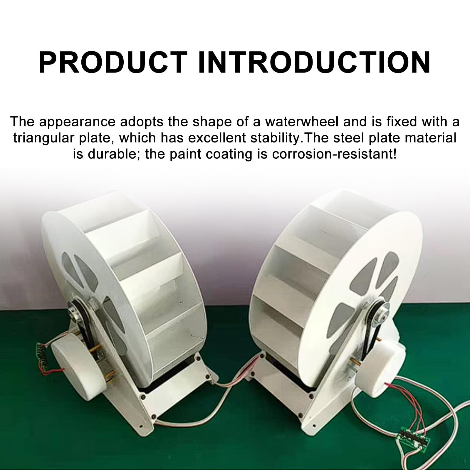Generatore Idroelettrico da 50 W, Generatore Idroelettrico da 100 W, Esterno Attrezzatura per La Generazione di Ruote Idrauliche in Acciaio, per Stagni, Ruscelli, Fiumi, Canali,100W