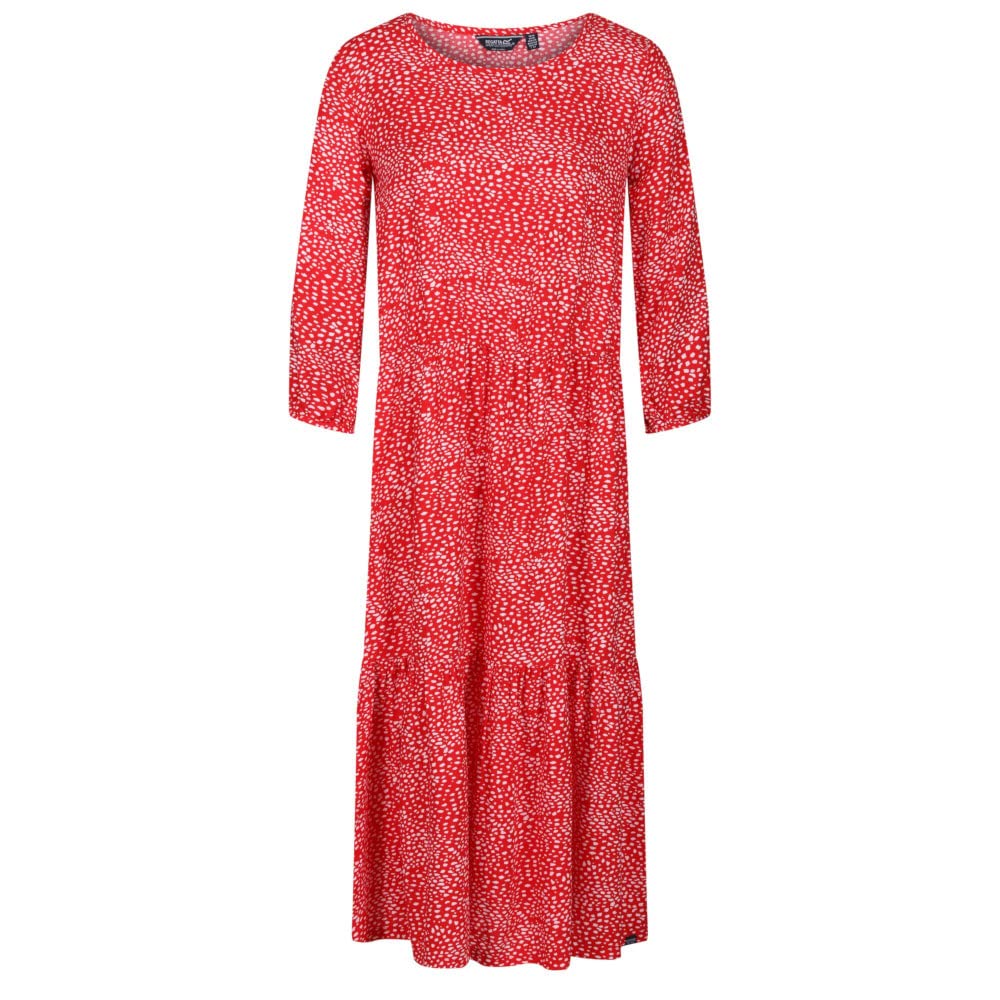 Regatta Briella Summer Mid-Length Dress, 100% Viscose, Elasticated Waist & Cuffs