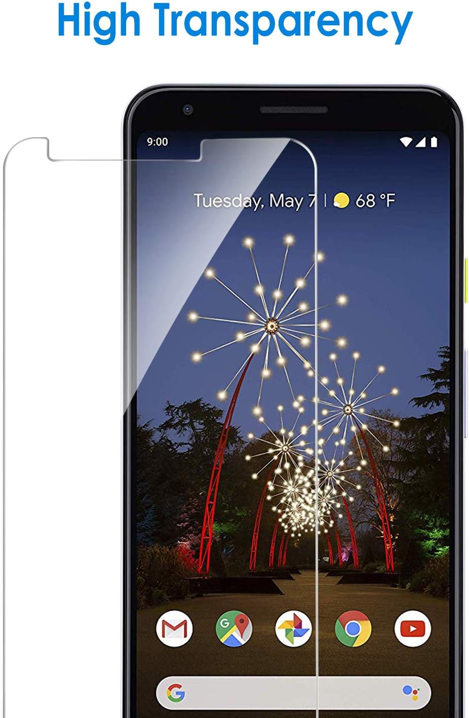 JETech Screen Protector for Google Pixel 3a XL, Tempered Glass Film, 2-Pack