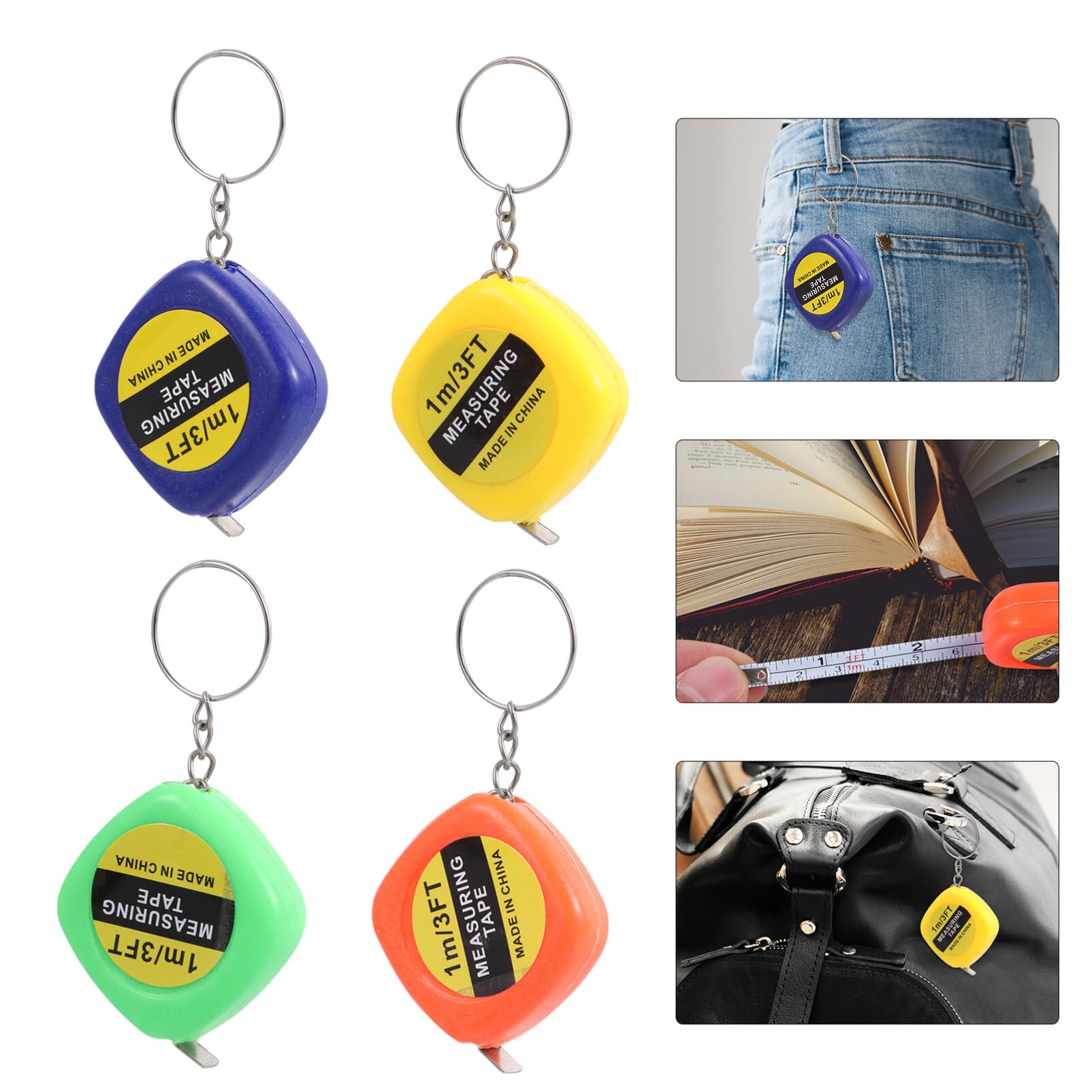 DOITOOL 200 Piezas Cinta Métrica Llavero Cinta Métrica Para El Cuerpo Cinta De Tapicería Cinta Métrica Pequeña Para Bolso Cinta De Coser Metro Medida Bolsillo Regla De Regalo El Plastico