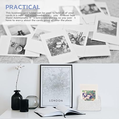 Miniatura 5 de KEYPOWER Soporte para tarjetas de visita para oficina, pantalla profesional y de lujo, tarjeta de identificación de oficina para mujer con