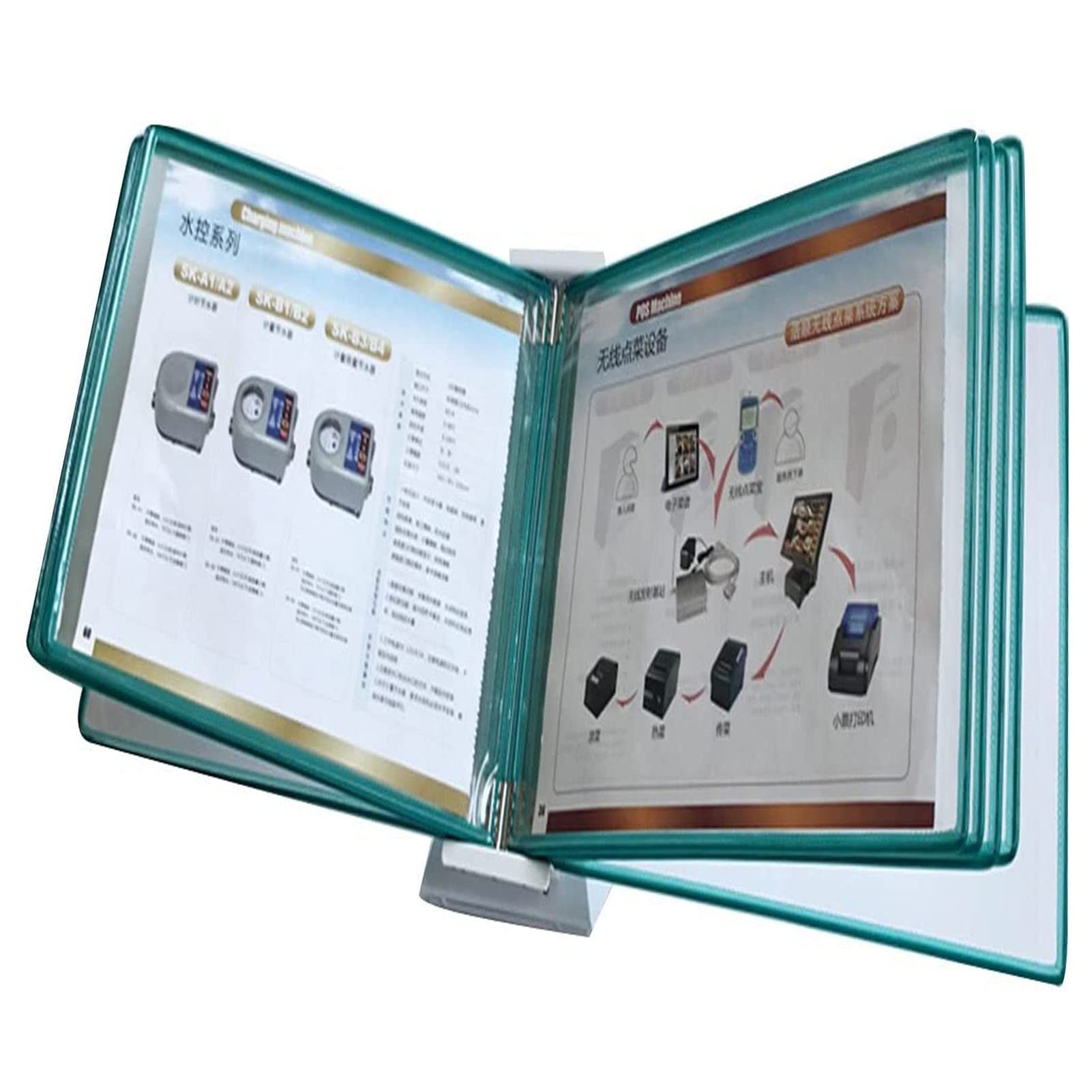 OLSKFUH File Organizer For Desk - Wall Reference Organizer Document Organiser 10 Pockets To Hold 20 Sheets Of Paper,C
