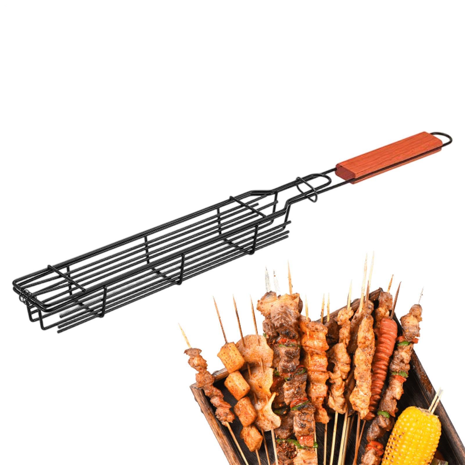 Rejilla para asar alimentos con diseño anti-caída para carne y salchichas