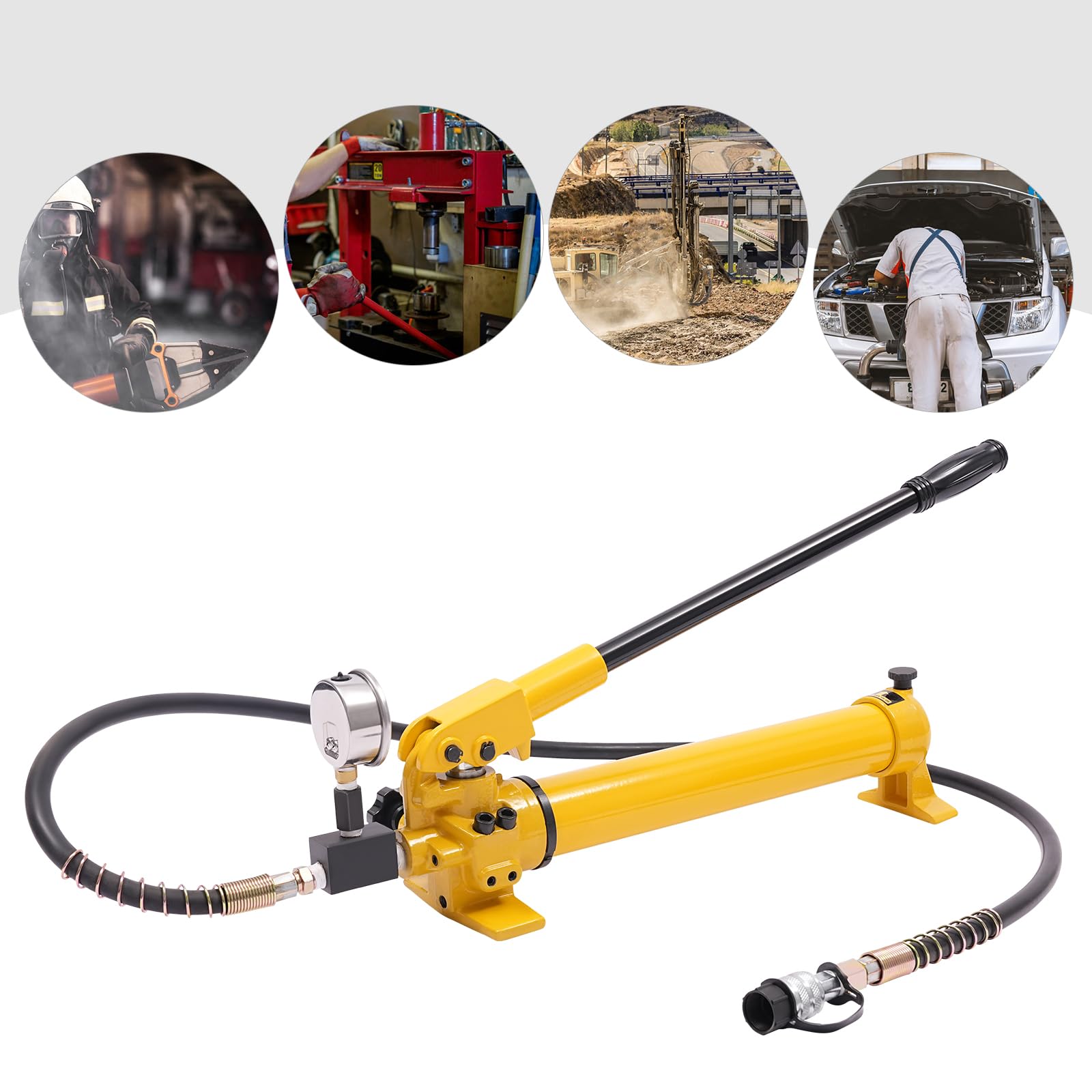 Pompe hydraulique manuelle manuelle hydraulique à main, pompe hydraulique manuelle avec arceau de pression pour lever, plier, redresser, étirer