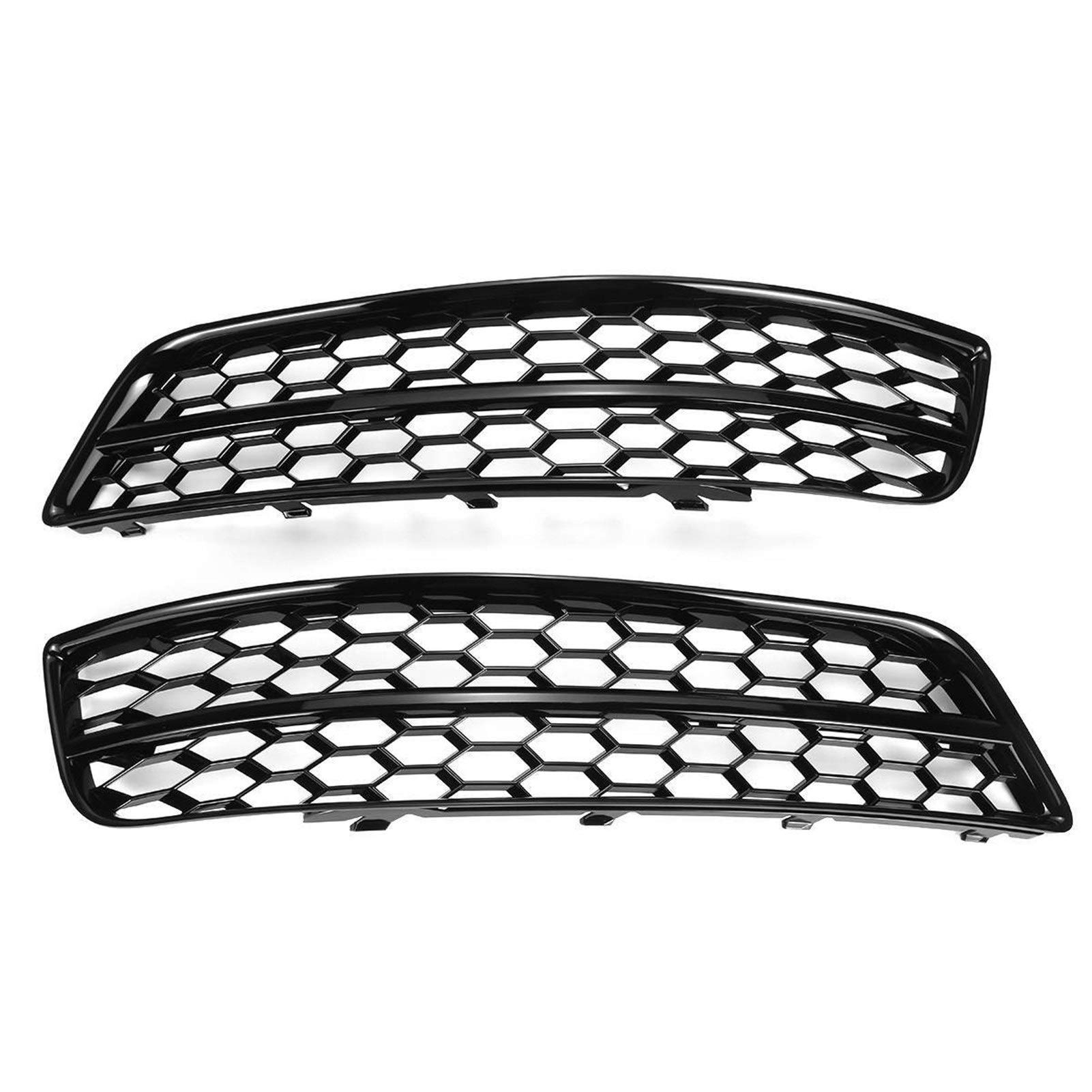 Grille De Protection Feux Antibrouillard Avant Droit Pour Audi A3 8P 2009-2013 - Noir Argenté - ABS - Réf. 8P0807682K