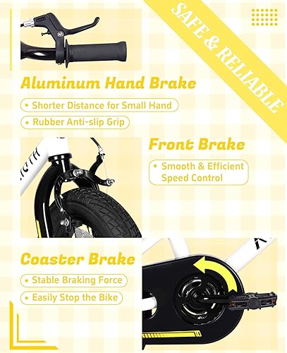 Miniatura 7 de BMX Style 12, 14, 16 pulgadas, ruedas de entrenamiento para niños, bicicleta de 20 pulgadas con soporte para niños y niñas de 2 a 14 años, posavasos