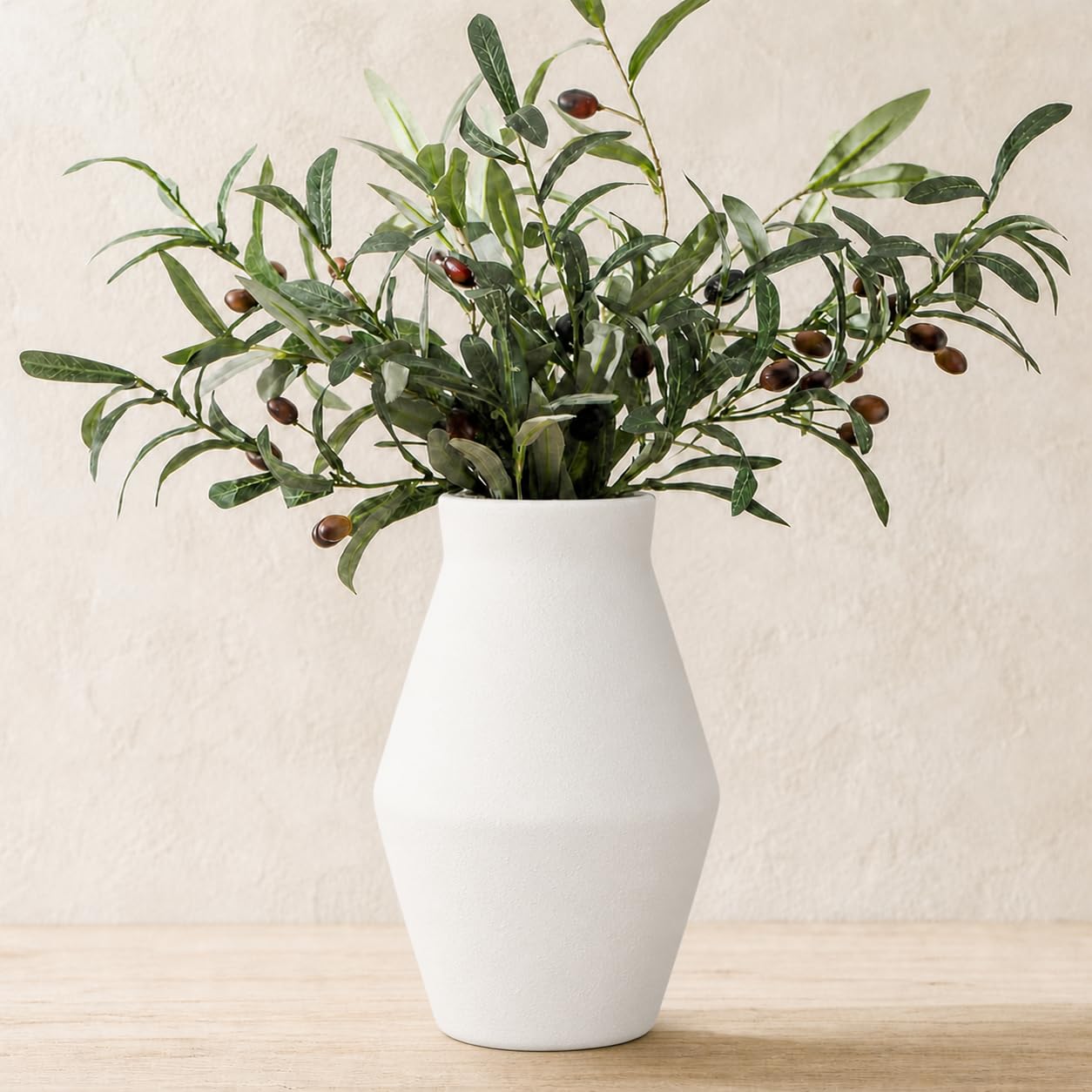 Photo 1 of Wancetang White Ceramic Vase, 11 Inch