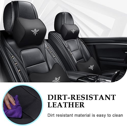 Miniatura 6 de PangDou - Fundas de asiento de 5 asientos para Land Rover Range Rover Evoque 2005-2023, juego completo de fundas de asiento de automóvil delanteras